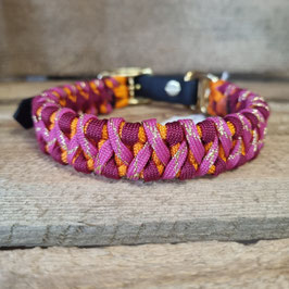 Halsband wüd-zackig pink glitzer/orange