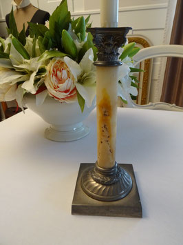 Großer Kerzenleuchter - Metall mit Marmor (D)