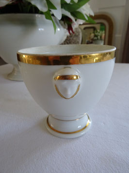Antikes Gefäß / Becher mit Frauenkopf und Goldmontur (L)