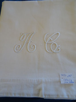 Leinen-Laken mit Monogramm "AC" (39D)
