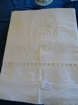 Leinen-Laken mit Monogramm "LC" (55D)