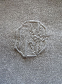 Leinendamast-Serviette mit Monogramm "GB" (3S/4S)