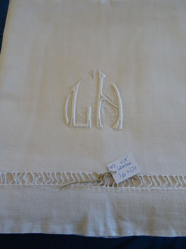 Leinen-Laken mit Monogramm "LH" (40D)