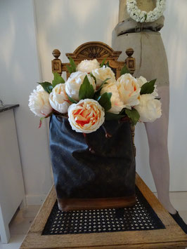 Kunstblumen - zartes Apricot - je 3er Bündel