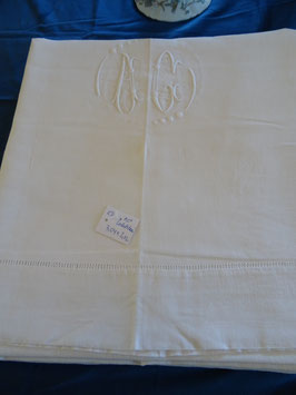 Leinen-Laken mit Monogramm "AC" (9D)