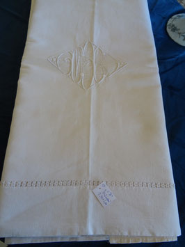 Leinen-Laken mit Monogramm "CB" (7D)