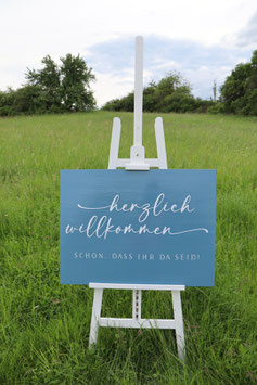 Willkommensschild "Blau"