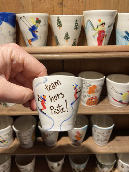 Team hors piste skieurs