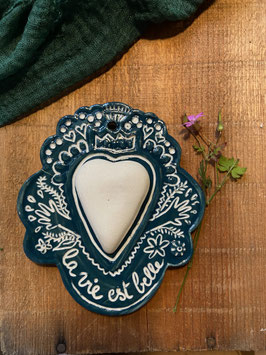 La vie est belle -bleu canard-