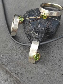 Anhänger Peridot (oval)/ aus Set