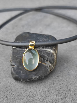 Anhänger Mintquarzcabochon (oval)