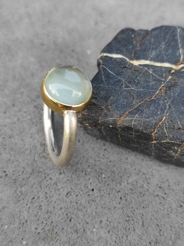 Ring Mintquarzcabochon