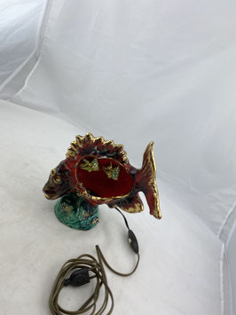 Vallauris Keramik Tischlampe Vintage Fischform. Art.-Nr. 2048