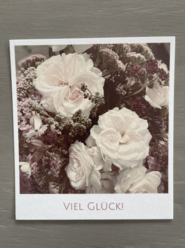 Fotokarte "Viel Glück“ Bouquet