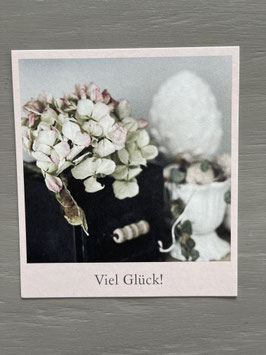 Fotokarte "Viel Glück" rosa