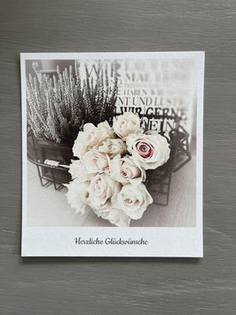 Fotokarte "Glückwünsche“ Rosen