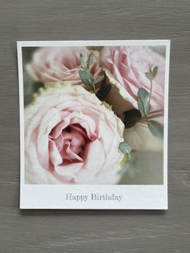 Fotokarte „Happy Birthday“ Rose