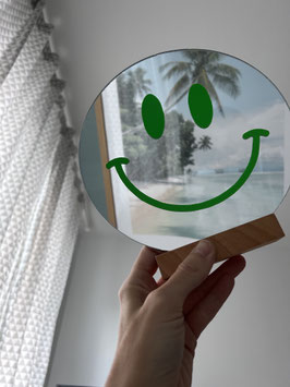 Happy Smile Spiegel - Neongrün