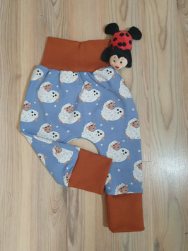 Handmade Pumphose Gr. 74 Schaafe aus Jersey mitwachsend