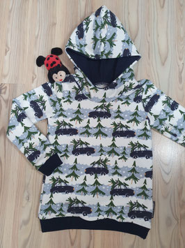 Hoodie Gr. 110 Bäume/Auto