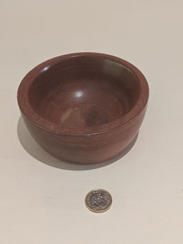 37. Small, but lovely highly-polished Hardwood hand-turned bowl.