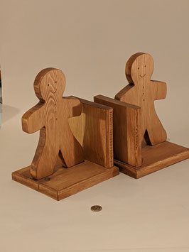 163. Delightful wooden Gingerbread person bookends.