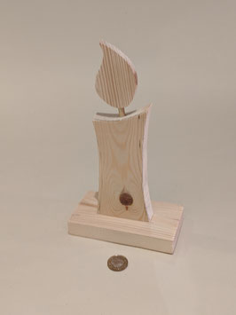 104. Natural wood candle decoration.