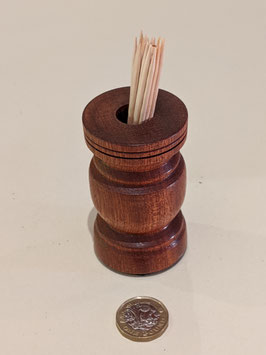 111. Lovely Hardwood toothpick holder.