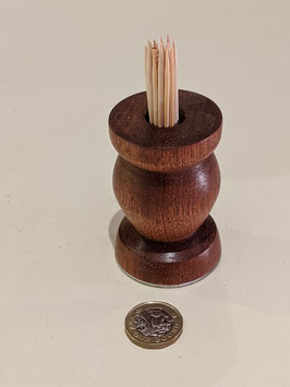 113. Hardwood hand-turned Toothpick holder