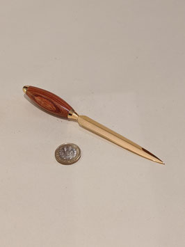 122. Hardwood and gilt letter opener.