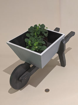 75. Painted wood 'Wheelbarrow' planter