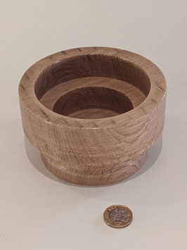 131. Wooden truned bowl/Pillar candle holder.