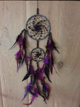 Handgemaakte Dromenvanger/Dreamcatcher paarse