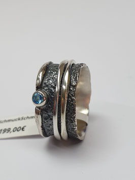 Ring 925/- Silber blauer Topas