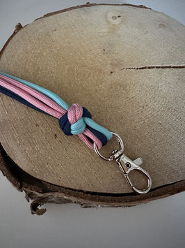 Schlüsselanhänger dunkelblau / rosa / mint