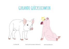 Girlande Glücksschwein PDF