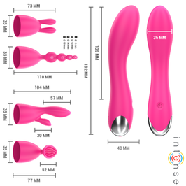 Vibrador multiuso con cabezales
