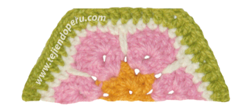 Cómo tejer una flor africana o african flower a crochet (hexágono, cuadrado o granny square y medio hexágono)