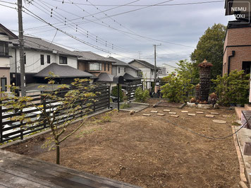 人工芝、クローバーターフW、防草シート、ザバーン240、雑草対策、外構工事、エクステリア、ガーデン、君津市