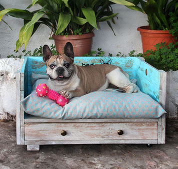 Cama para perro Koko tamaño mediano. Repuntomadera.