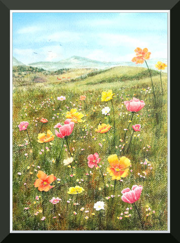 Flower Meadow, 26 x 36cm 