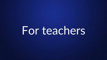 White text reading “For teachers” is centered on a plain dark blue background.