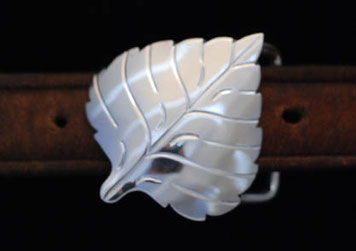 Aspen Leaf Belt Buckle with Scrollwork, Men's Accessories