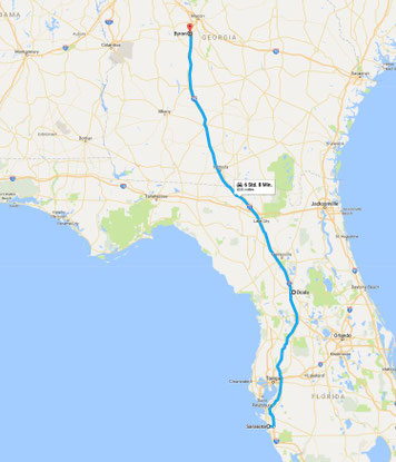 Strecke: 1. Tag (Google Maps)