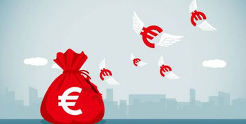 Euros dotés d'ailes faisant d'eux des anges des affaires (business angels)