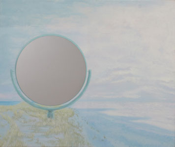 Oil on canvas  panel + mirror -  50 x 60