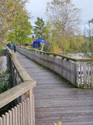 Aus der Ferne gut zu erkennen wo wir sind.