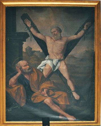 Poggio di Nazza- Martyre de Saint André avec Saint Pierre (d'après Guido Reni - voir plus haut la toile d'Orneto)