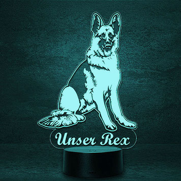 Deutscher Schäferhund Rex Led Light led Lights 3D 2D Led Lampen Geschenke für Hochzeit Geburtstag Kinder Taufe Nachtlicht personalisierte Fotogravur Fotogeschenke