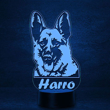 Deutscher Schäferhund Harro LED Light Geburtstag Birthday  Geschenk 3d LED Lampe
